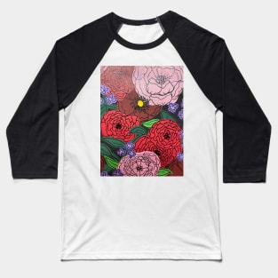 Painted Roses Baseball T-Shirt